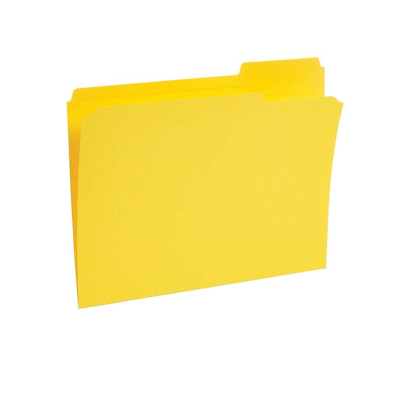 Staples 508903 File Folders W/ Reinforced Tabs Letter 3 Tab Yellow 100/Box - Image 2